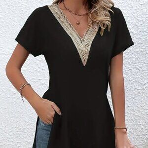 Chic Lace V-neck Top